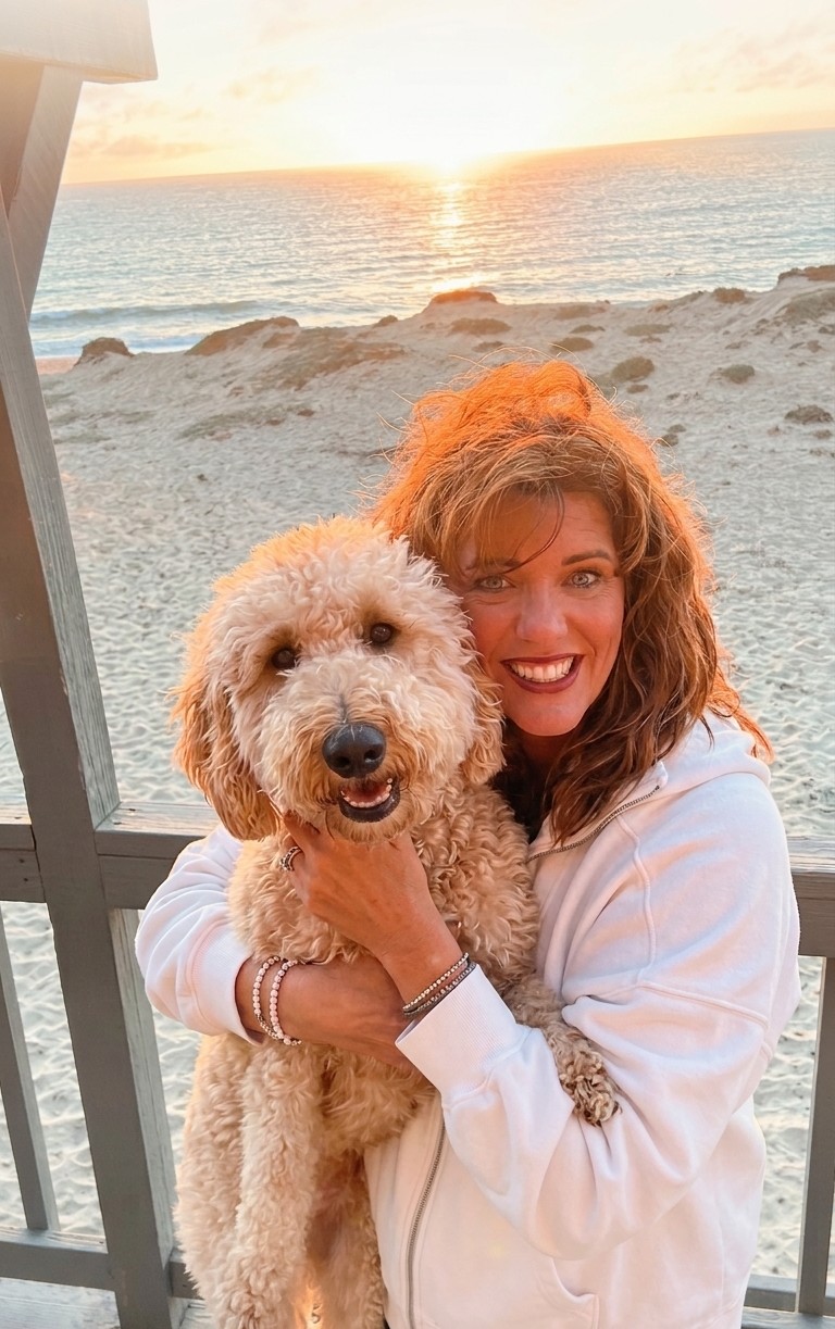 Desirae Hutchinson at the beach